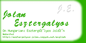 jolan esztergalyos business card